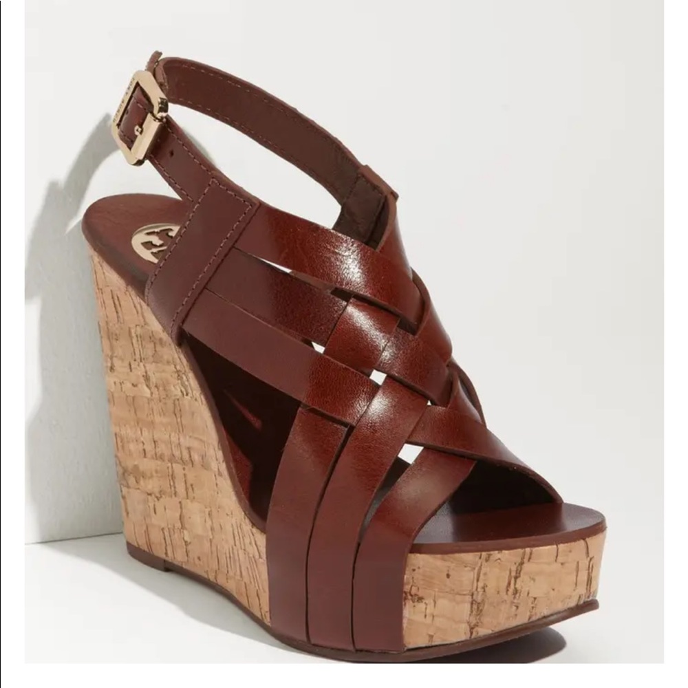 Tory Burch Ace Leather cork sandal.